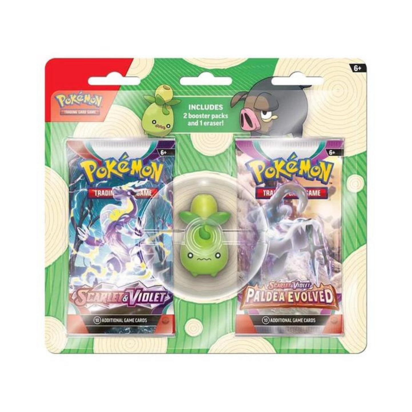 Pokemon 2023 Back to School Eraser Blister Pack - 12 Pack Box