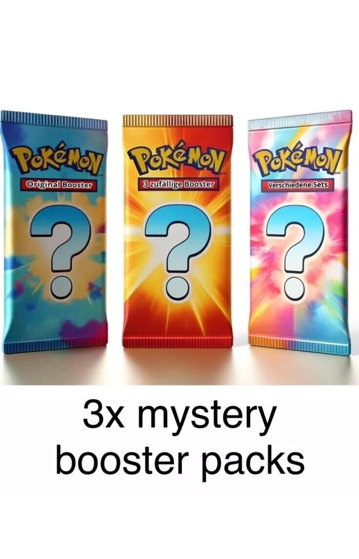 3x Pokemon Mystery Booster Packs
