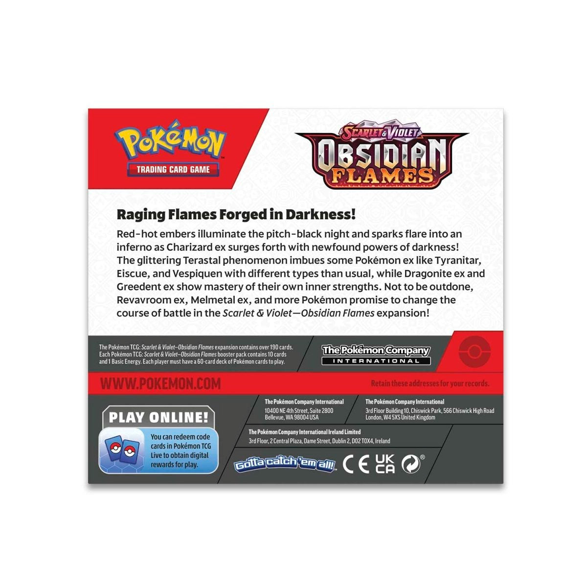 Pokemon TCG Scarlet & Violet - Obsidian Flames Booster Box