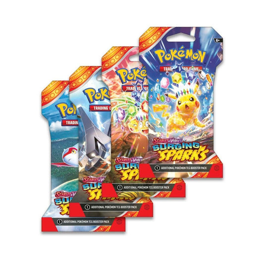 Pokemon TCG Surging Sparks Sleeved - Booster Packs SET OF 4